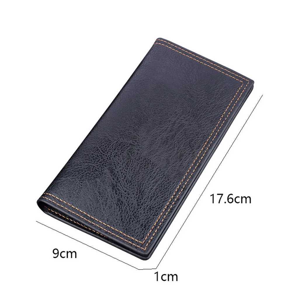 FAshion Men Wallets Long Pu Leather Vintage Thin Zipper Purse Man Holder High Quality Male Wallet Money Purses Z250621