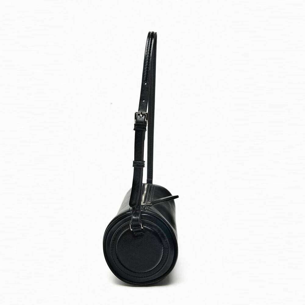 Barrel-Shaped And Handbags Mini PU Leather Shoulder Bag Fashion Black Crossbody Bags For Woman Soft Phone Purses