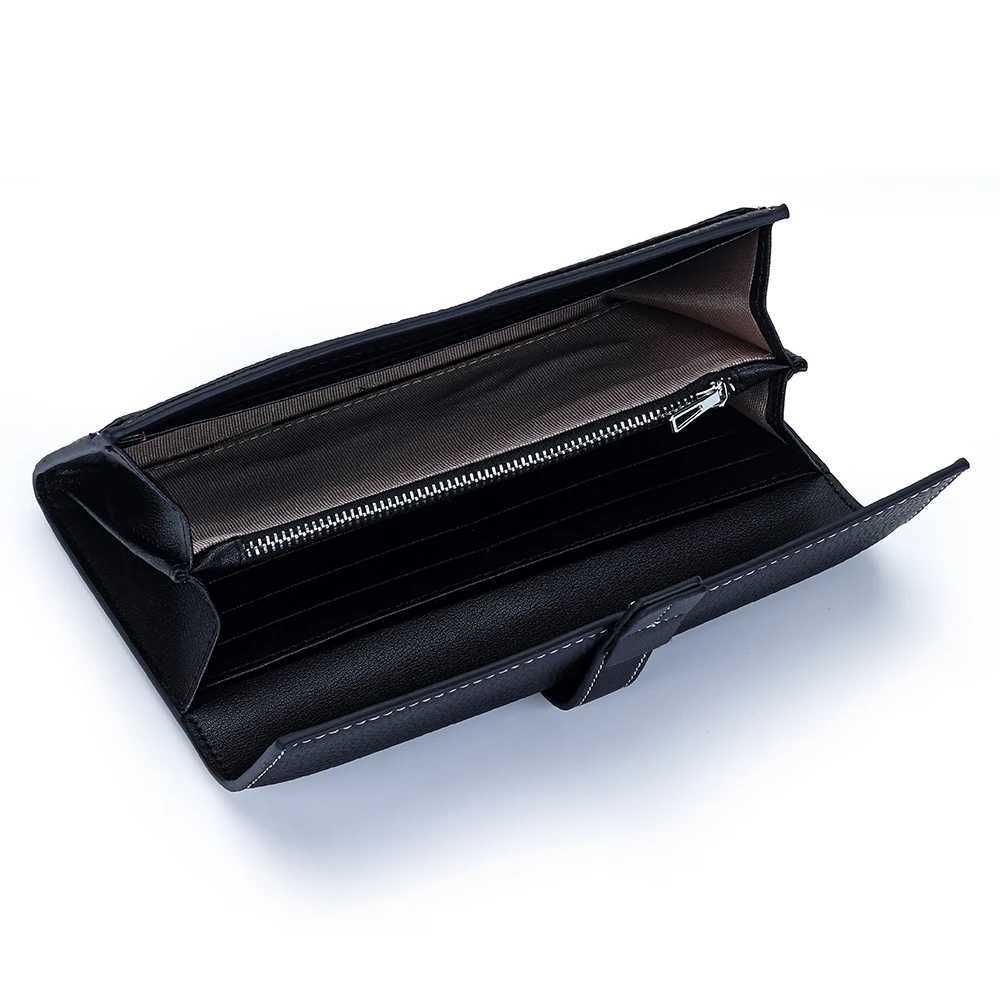 Cow Leather Wallets For Women Western Bifold Check Book Holder Womens Wallets Card Cases and Money Organizers Bag Large Wallet Z250621