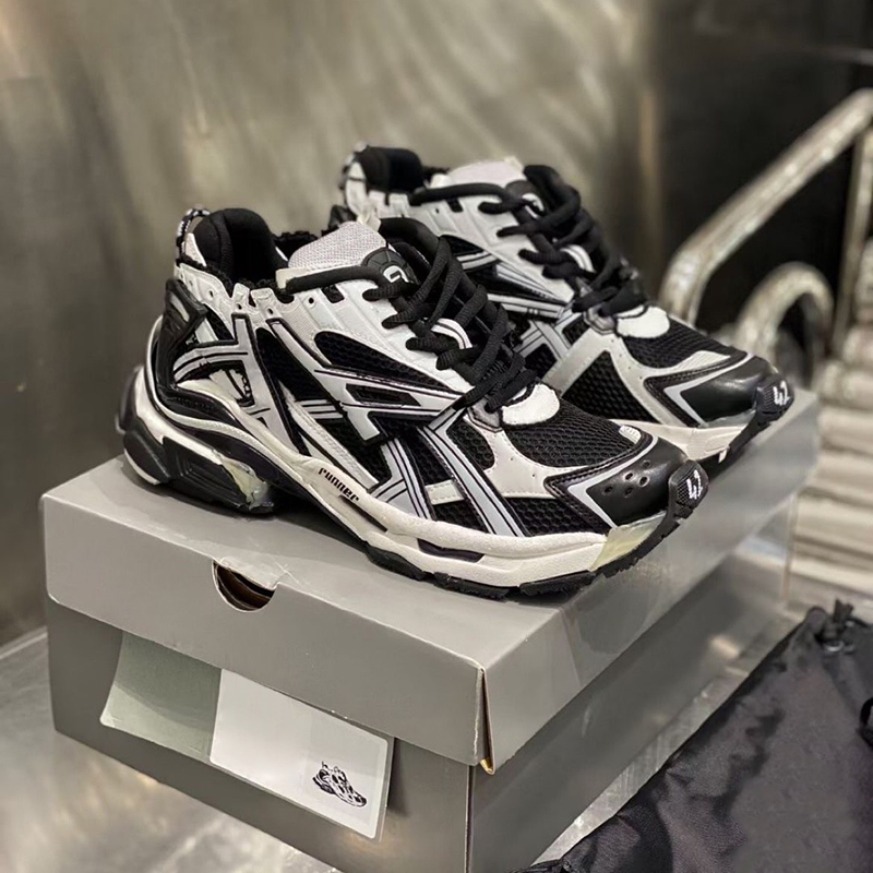 Designer Casual Shoes Men Women Runner Sneaker Paris Runners 7 7.0 Platform Sneakers Luxury Genuine Leather Trainer Extraordinary Outdoor Mens Trainers Size 35-46