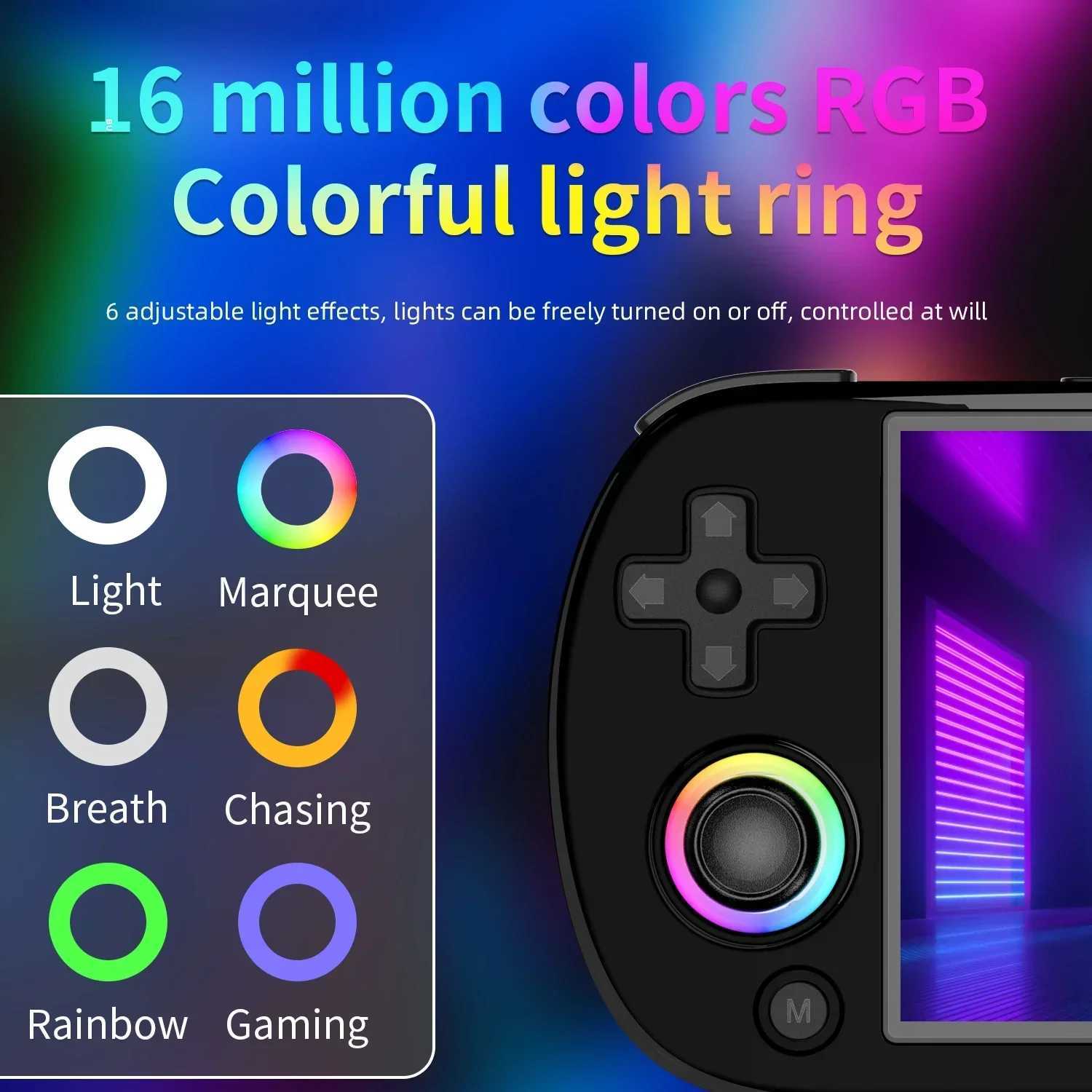 ANBERNIC RG40XX H Handheld Game Console 4 Sn Linux System Joystick RGB Lighting Effect RG40XXH Video Player Smartpro Gifts B250620