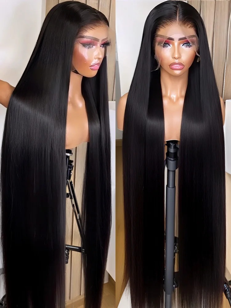 200 Density Wear And Go 30 34 Inch Bone Straight Ready To Wear 13x4 HD Lace Front Human Hair Wigs Lace Frontal Wig Synthetic Lace Front wigs