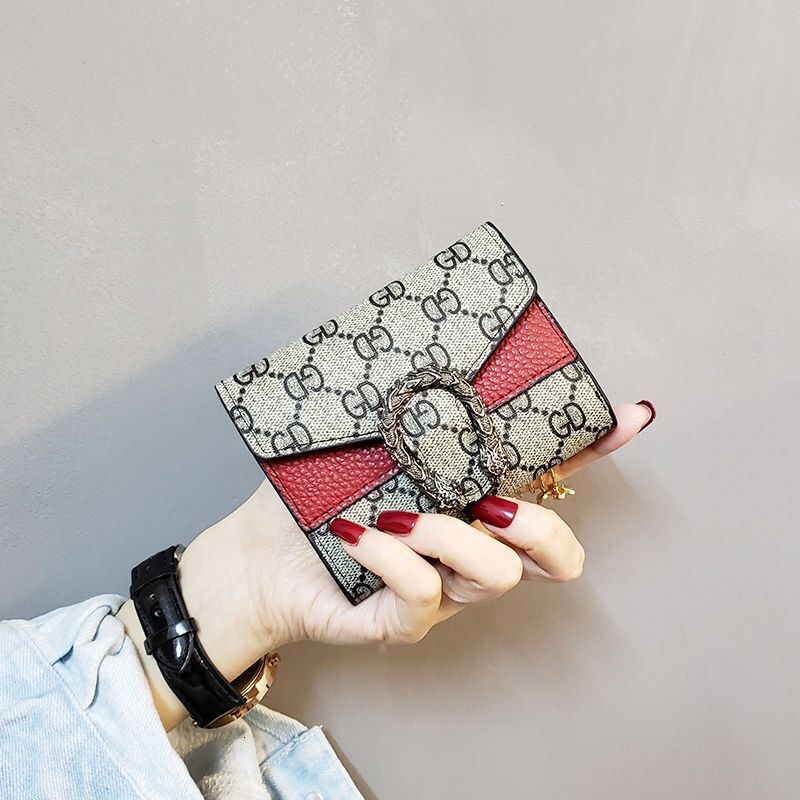 Free Shipping Designer Bag New Women's Wallet Korean Style Short Women's Student 70% Off Coin Purse Fashion Mini Wallet Luxury Bag Multi-car