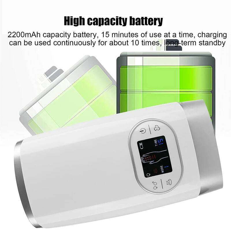 Smart Air Compression Palm Massager Heated Physiotherapy Acupoint Finger Wrist Hand Spa Massage Relax Pain Relief
