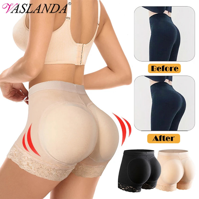 Women Butt Lifter Padded Lace Panties Mid Waist Hip Enhancer Pads Shorts Underwear Tummy Control short Body Shaper 250617