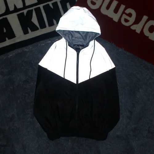Mens Patchwork Night Reflective Jacket Casual Waterproof Windbreaker Party Dancer Hip Hop High Quality Coat Male Trend Brand XJ250621