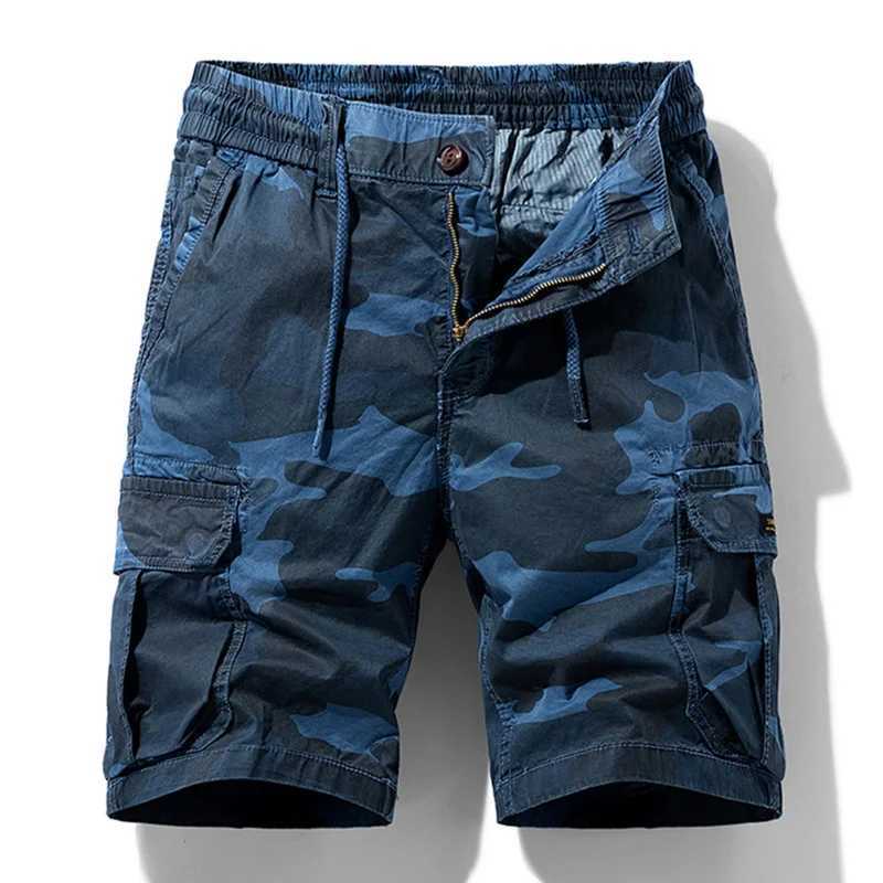 Summer Men Camouflage Cotton Cargo Shorts Mens Fashion Multi-pocket Casual Shorts Pants Outwear Breathable Joggers Shorts Male W250621