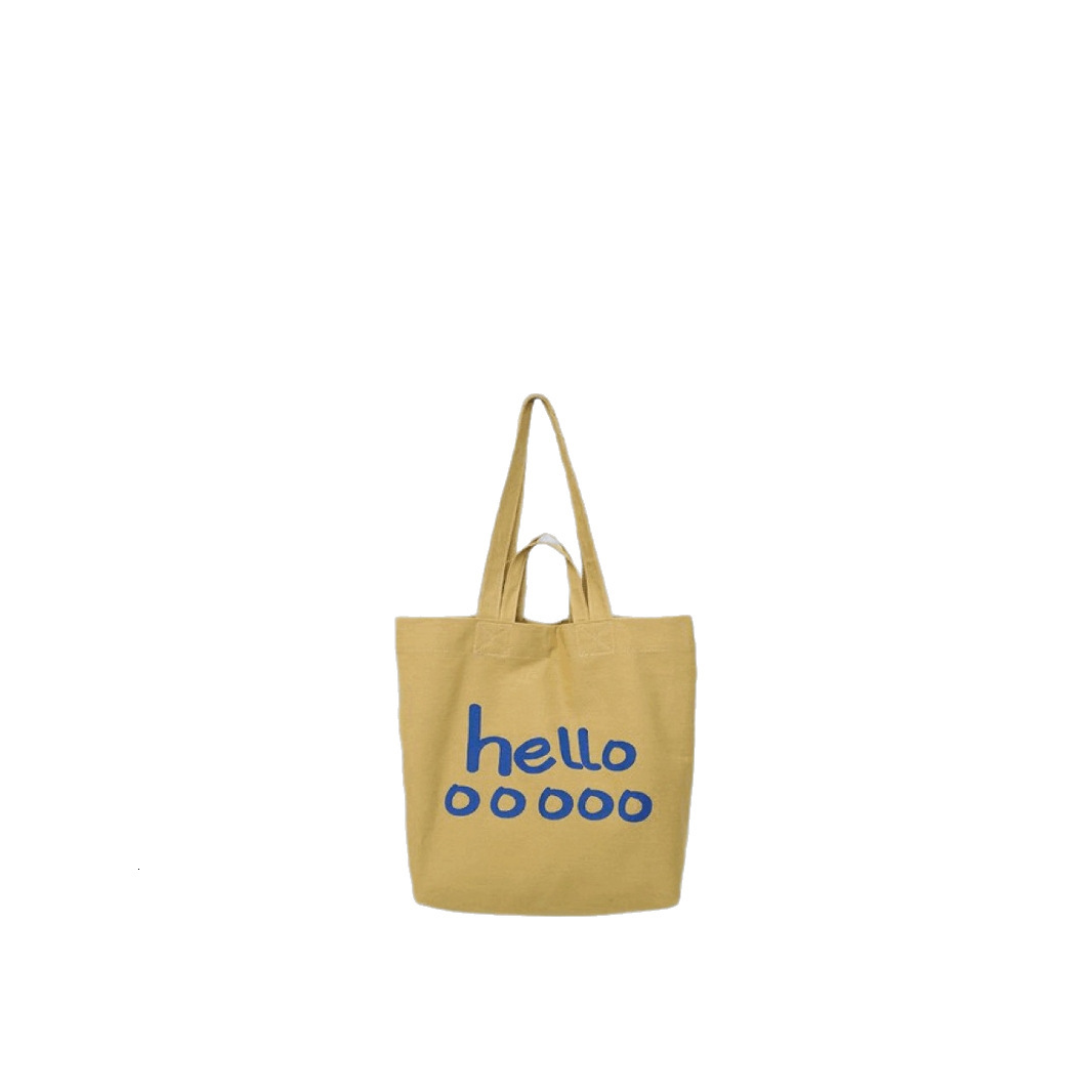 Free shipping designer Korean New Canvas Bag Large Capacity Single Shoulder Letter Tote Bag Simple Casual Trendy Bag Student Shopping Bag Trendy