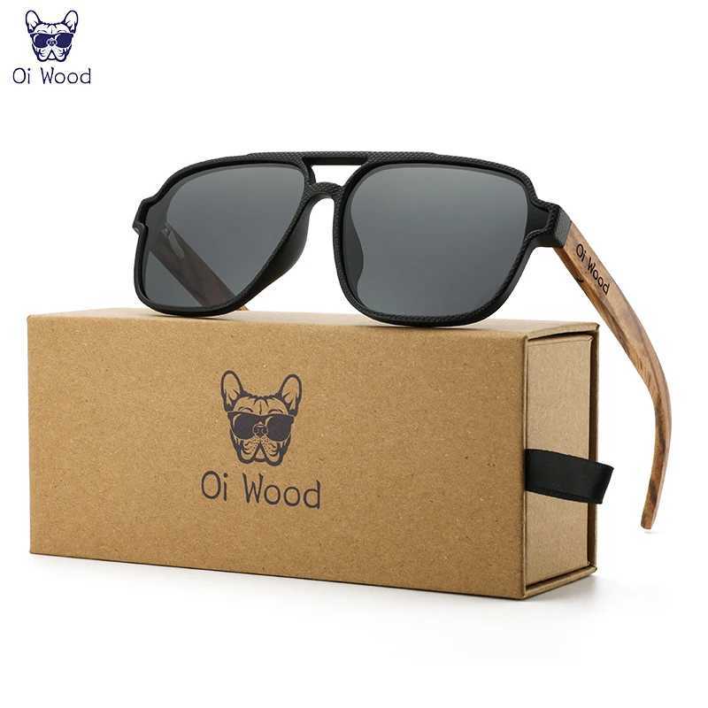 Oi Wood Sunglasses for Men Wood Sun Glasses Man Eyeglasses Polarizing Glasses UVA B Protection Eyewear ECO-Friendly W250621
