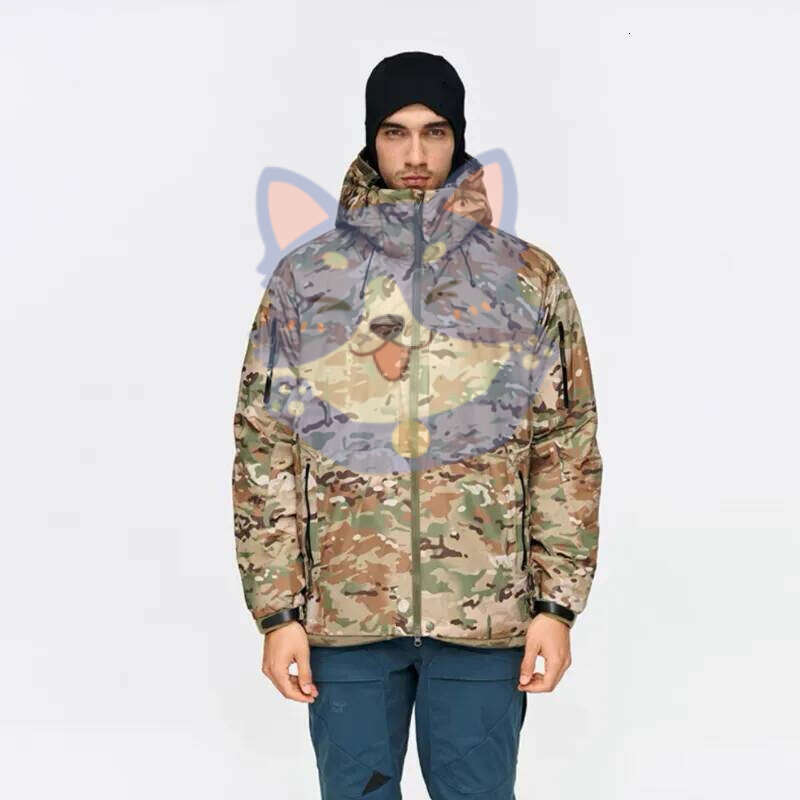 Outdoor Climbing Down Jacket Men Waterproof Windproof Warm Loose Hooded Thickened Cotton Coat Hiking Camping Hunting Jackets ebd