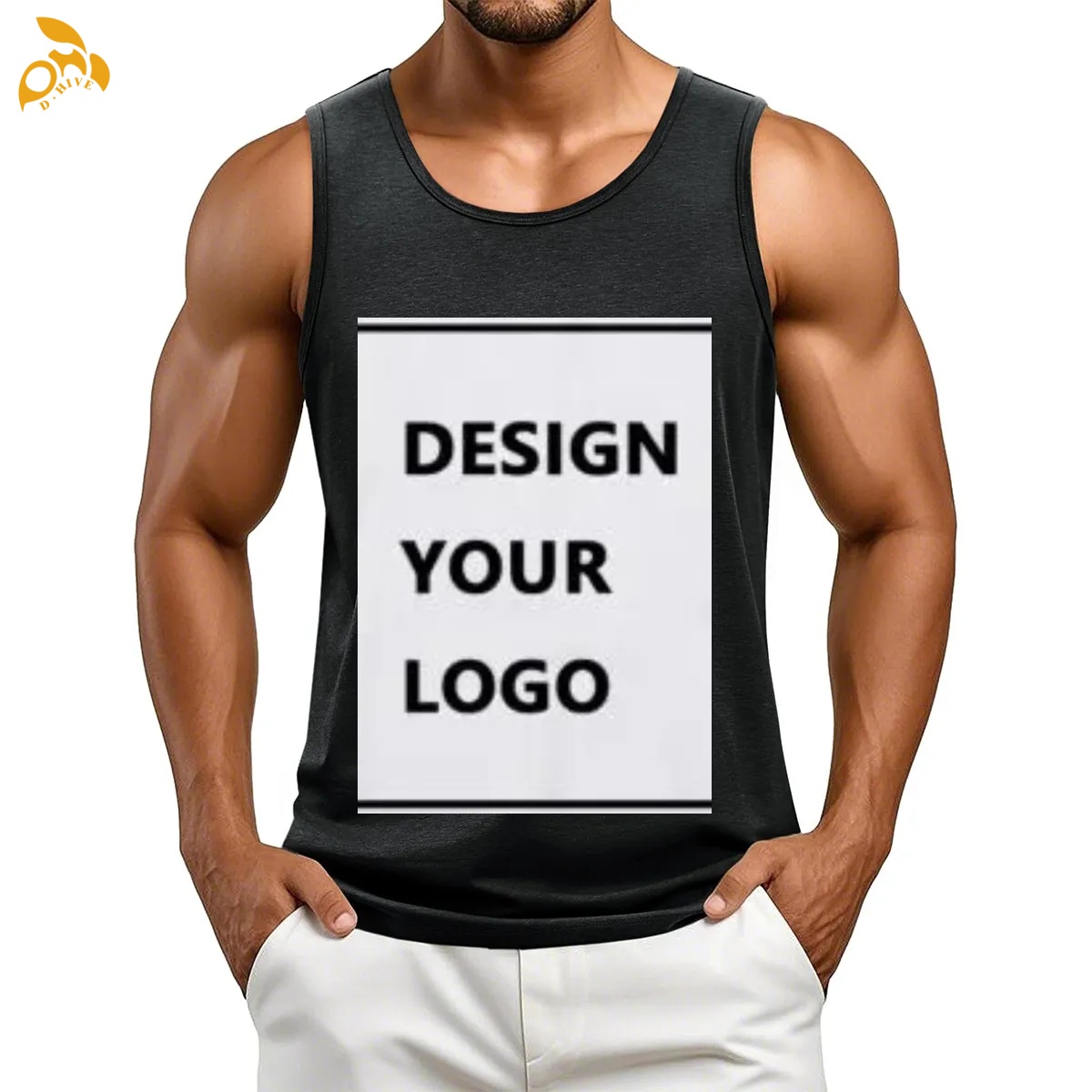 free shipping of customized Trendy American men's polyester vest with exquisite patterns from US