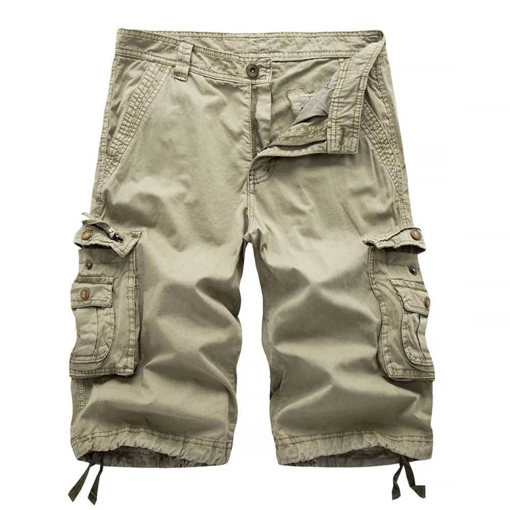 Brand Cargo Shorts Men 2025 Summer Army Military Tactical Mens Shorts Casual Solid Multi-Pocket Male Cargo Shorts Plus Size W250621