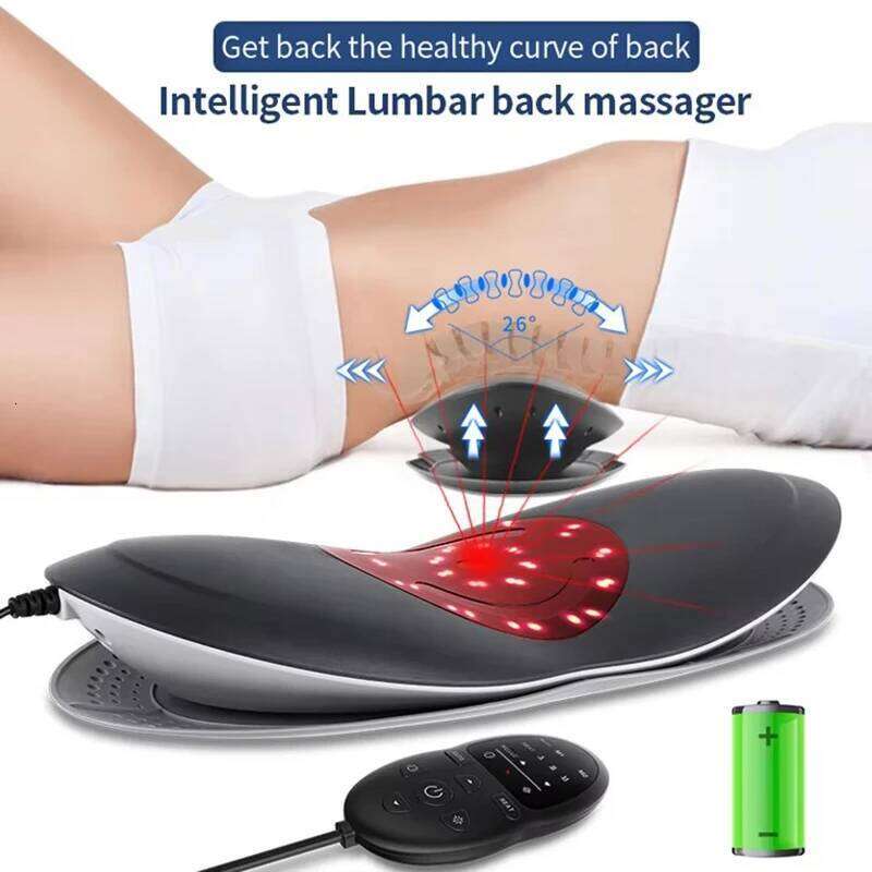 Electric Traction Device Waist Massager With Heat Lumbar Spine Fatigue Relief Back Stretcher For Sciatica Pain