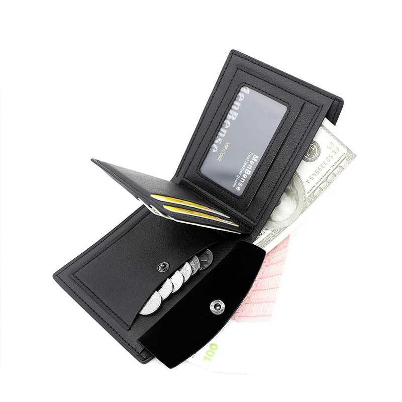Slim Men Wallets New Short Zipper Card Holder Photo Holder Male Purse Simple Coin Pocket High Quality PU Leather Mens Wallet Z250621