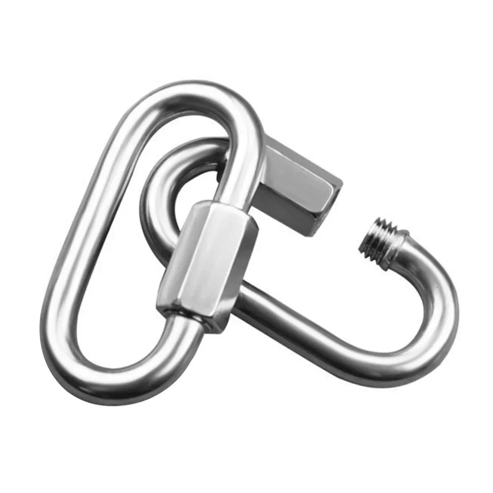 304 Stainless Steel Oval Quick Links Safety Snap Hook Climbing Carabiner Lock Buckle M35M4M5M6M7M8 y250611
