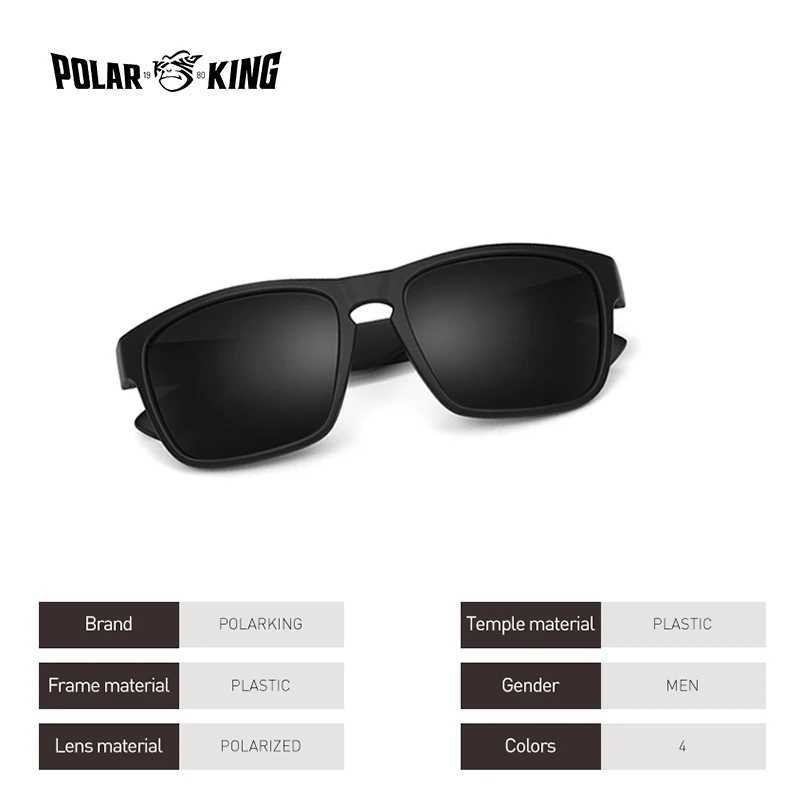 POLARKING Brand Polarized Sunglasses For Men Plastic Oculos de sol Mens Fashion Square Driving Eyewear Travel Sun Glass W250621