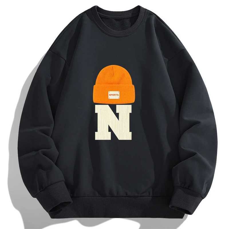 New Autumn Spring Long Sleeve T-shirts Men Hoodies Round Neck Graphic Man Pullover Print Sweatshirt Top Clothing Z250621