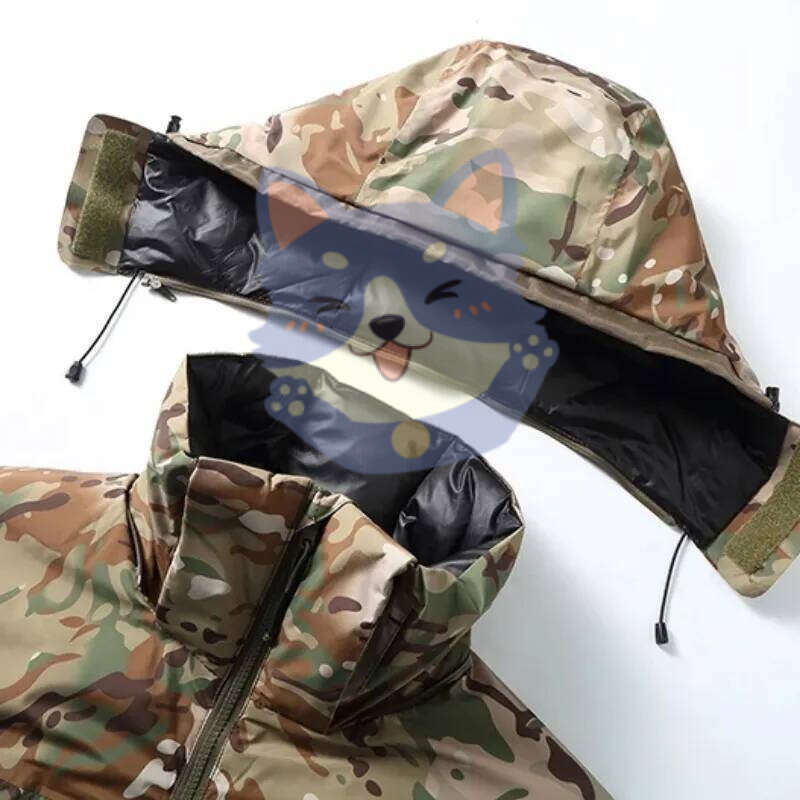Outdoor Climbing Down Jacket Men Waterproof Windproof Warm Loose Hooded Thickened Cotton Coat Hiking Camping Hunting Jackets ebd