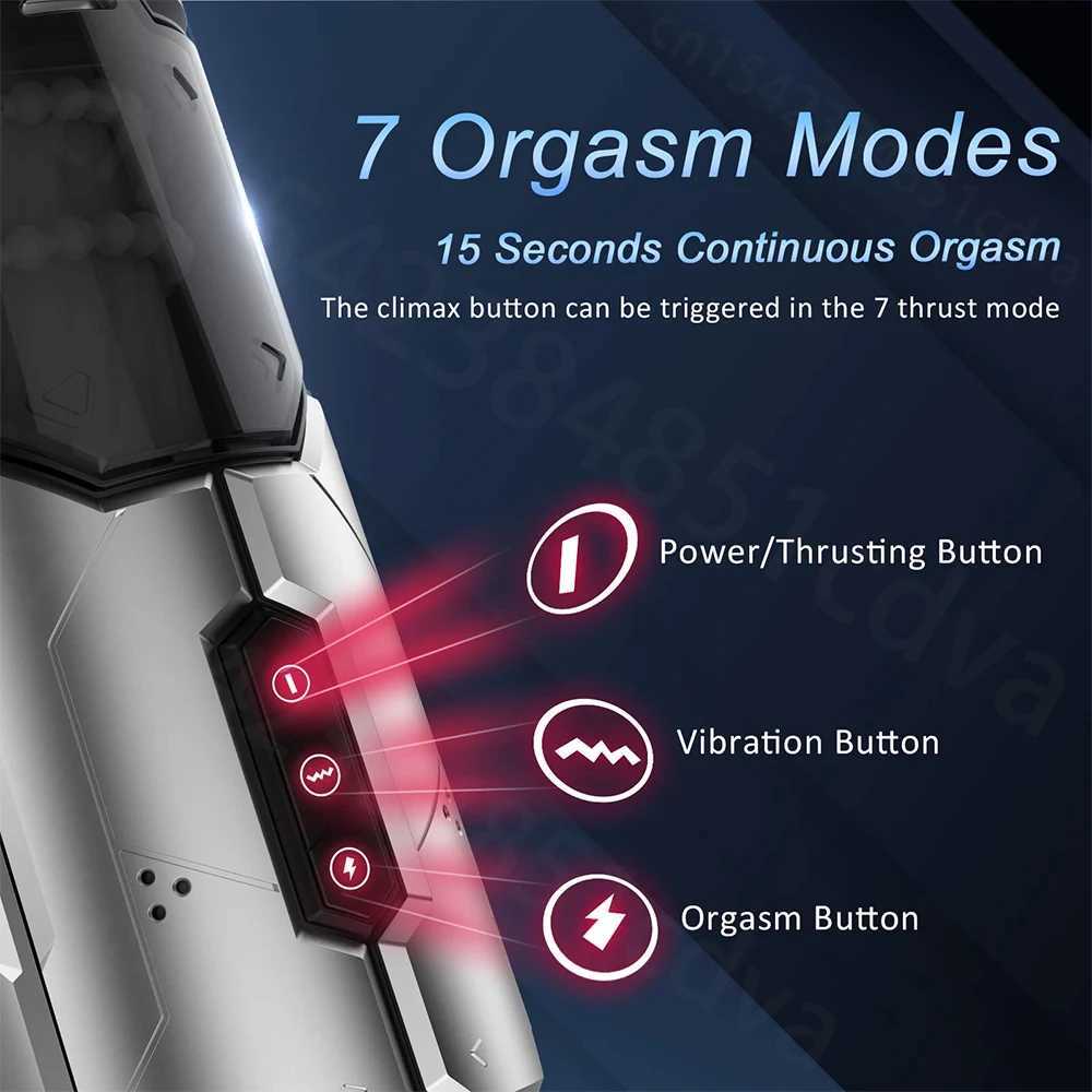 Automatic Male Masturbator Cup 7 Thrusting Vibration Electric Male Masturbators Penis Stimulation Adult Male Sex Toys for Men W250621