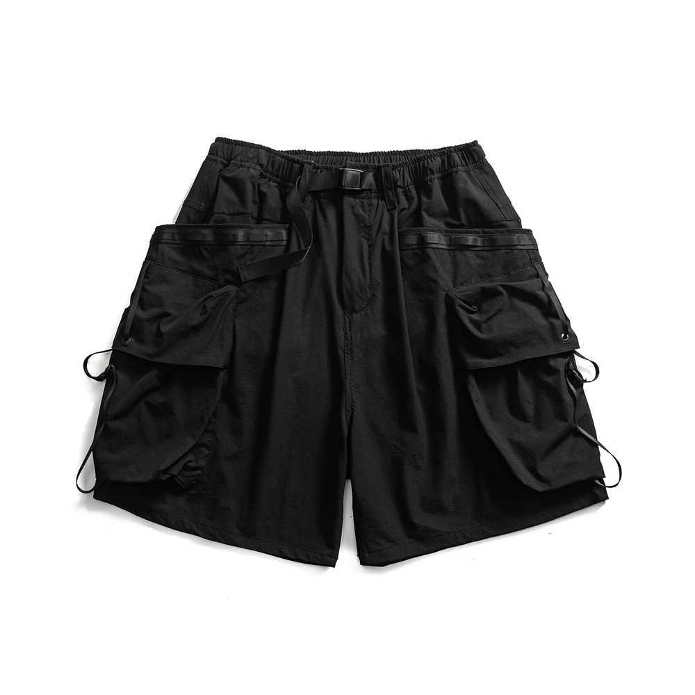 Mens Summer Multi Pocket Outdoor Loose Casual Function Cargo Shorts Cityboy Fashion Techwear Quick Dry Sports Shorts Short Pants W250621