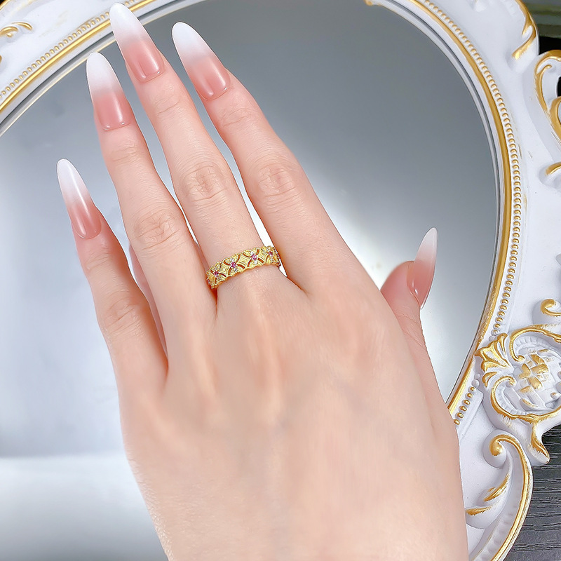 S925 Sterling Silver Ring Elegant Lacy Design with Sparkling Cubic Zirconia Diamonds Ring