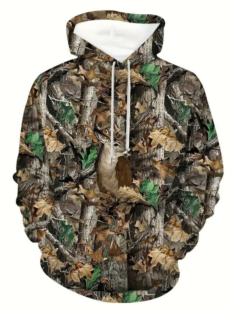 Spring Autumn Leaves Camouflage 3D Hoodies Men/Women Loose tops Designer Sweatshirt Oversized Harajuku y2k Clothes Pullover XJ250621