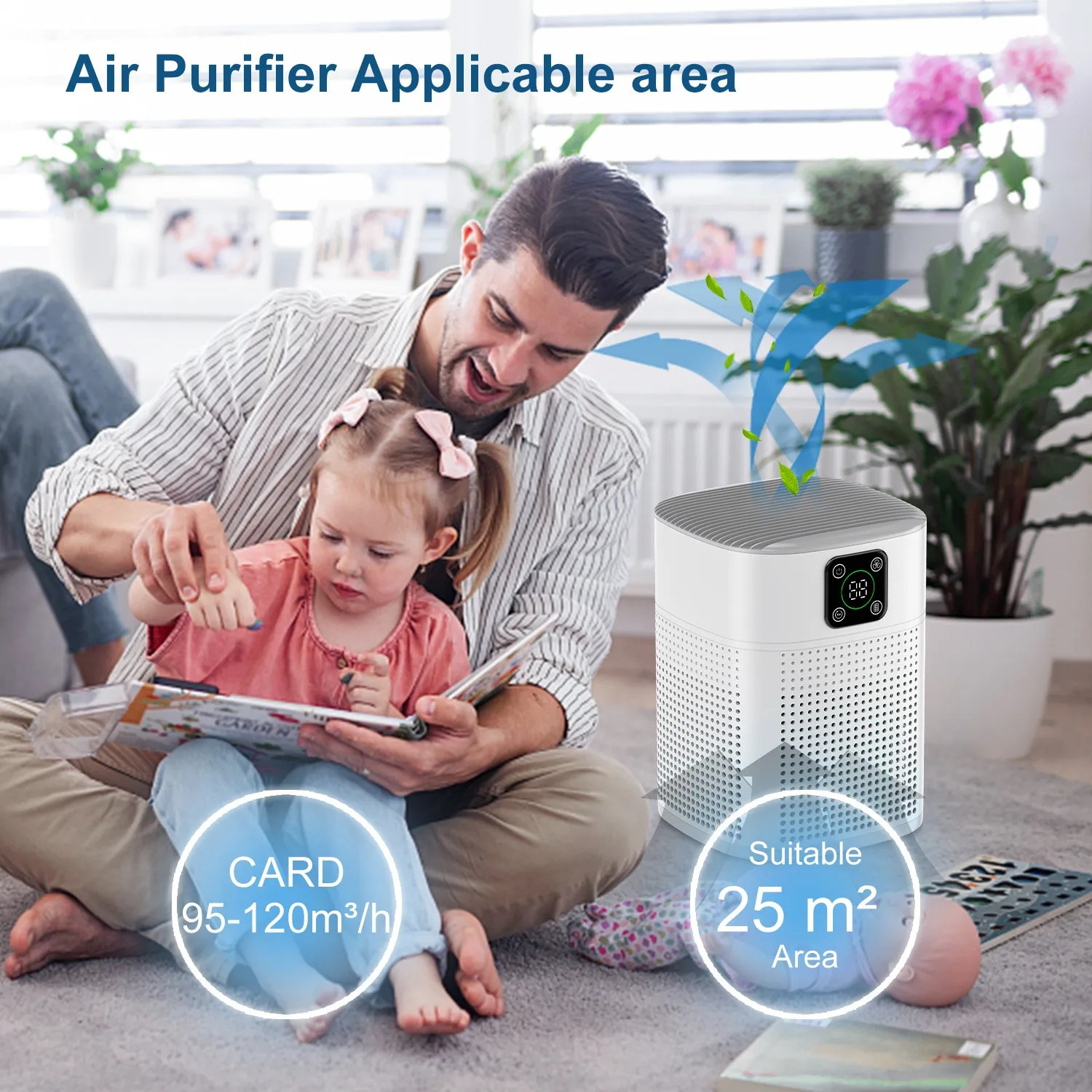OUNEDA HY1800 Pro Air Purifier For Home Protable H13 HEPA Carbon Filters Smart Control Panel Efficient purifying Air Cleaner 250617