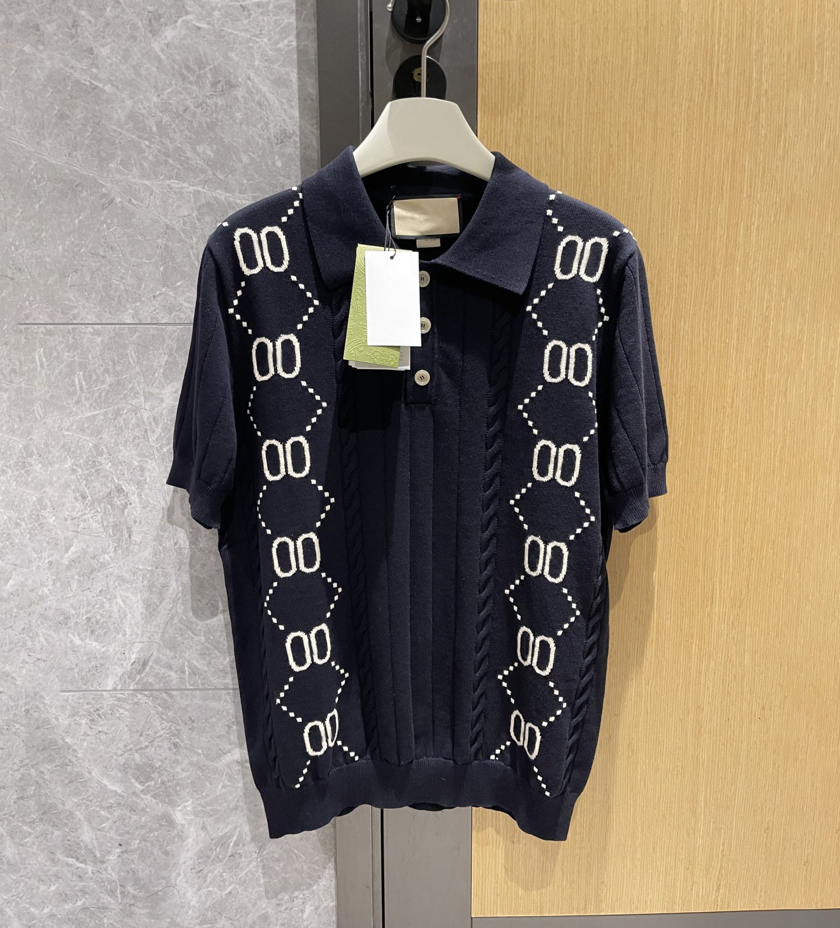 High quality designer men's T-shirt, polo shirt, knitted men's polo shirt, classic and fashionable top clothing