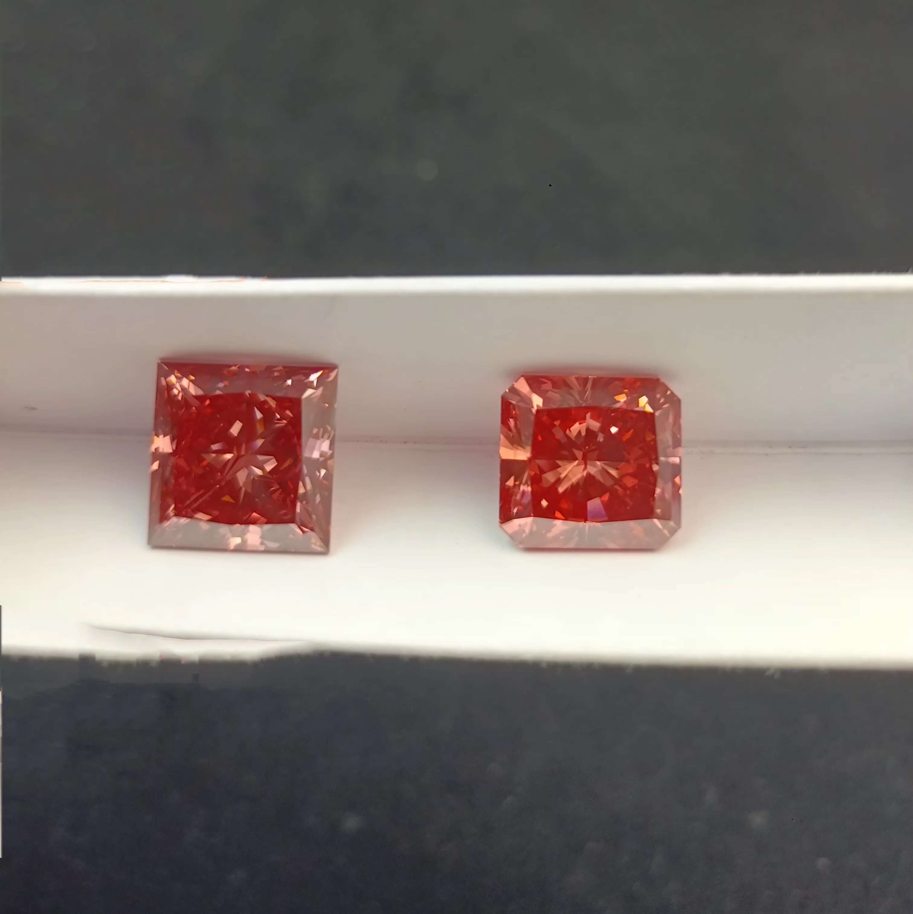 1-10carat HPHT Lab Grown IGI GIA NGTC Certified Man Made Diamonds Red CVD Loose Lab Diamond Princess Cut Radiant Cut Diamond