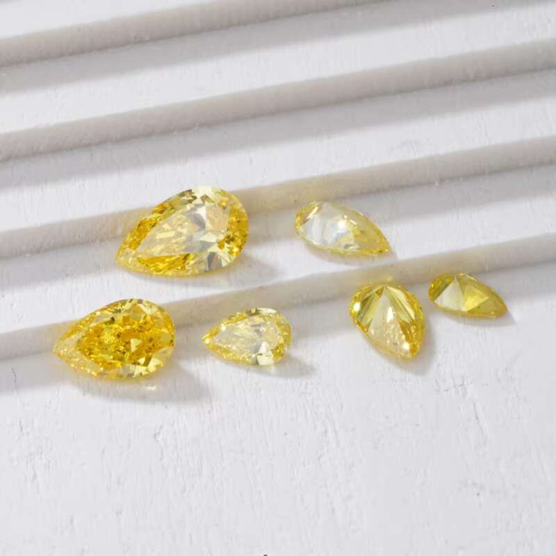Gems IGI Lab Grown Diamond Fancy Cutting 1CT Vs1 Fancy Vivid Yellow 3mm Lab Grown Diamond