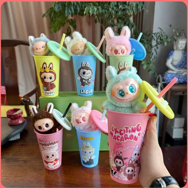 Labubu Glue Doll Blind Box Macaron Cup Ornament Surprise Toy Gift for Kids and Collectors Action Figure Collection Z250620