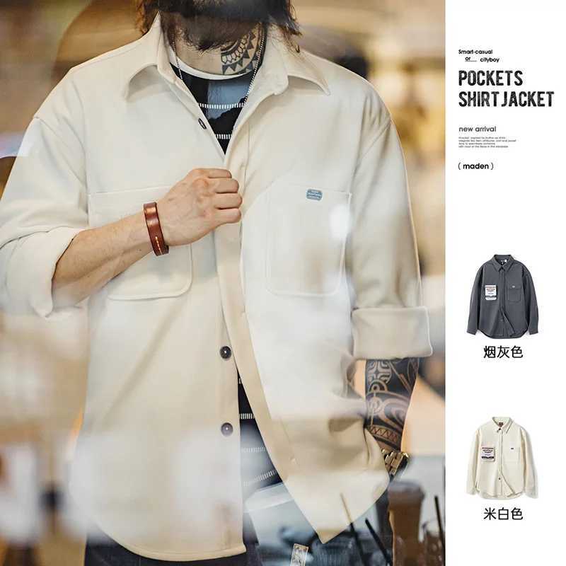 Maden Casual 400g Heavyweight Pocket Shirt Jackets Male Fashion Loose Vintage Outerwears 2023 Autumn Mens Amekaji Workwear XJ250621