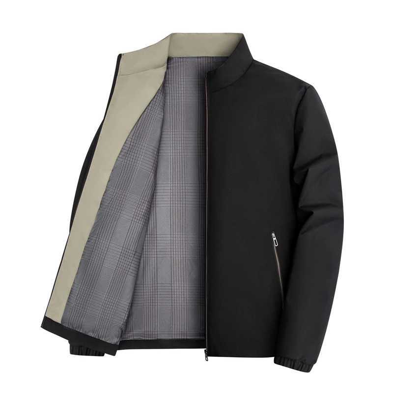 Autumn Mens Coat Korean Trend Khaki Smart Casual Jackets 5XL Large Loose Cardigan Middle-aged Dads Business Bomber Jacket Men XJ250621