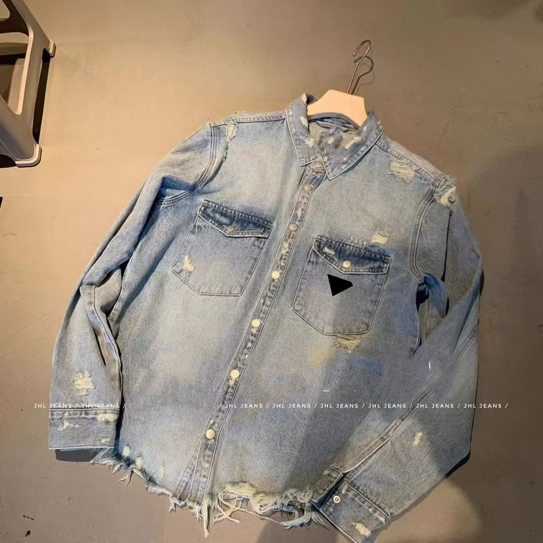 Tshirts Designer Man Jacket Denim Shirts Coats Short Sleeves Jackets Outwears Man Tops Jackets Windbreaker Jeans Pokets Asian Size S-4XL