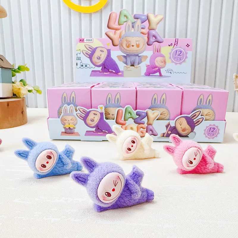 12pcs/Set Labubu Blind Box Toys Mini Cute Anime Figures Ornaments Dolls Fans Kids Christmas Birthday Gift Z250620