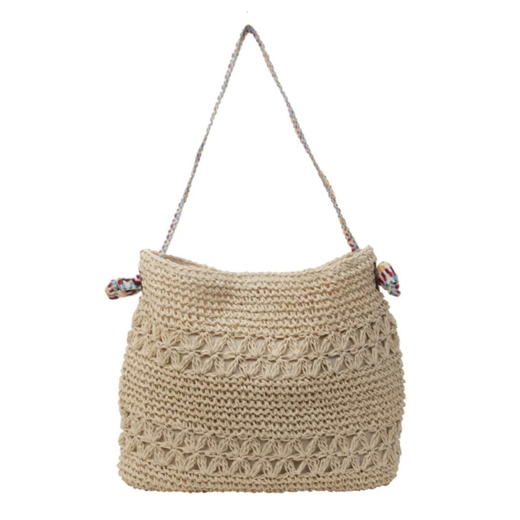 Free shipping designer Summer Woven Bag for Women 2025 New Fashion Lazy Style Vacation Beach Bag Casual Versatile Commuter Tote Bag
