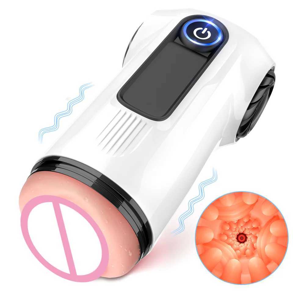 Automatic TPE Channel Vibration Vagina Hands Free Male Blowjob Sucking Masturbator Cup Penis Pump Adult Sex Toys for Men 8 W250621