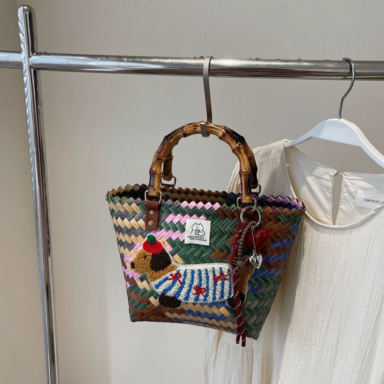 Free shipping designer Bag Straw Woven Bag Vintage Shoulder Bag Woven Bag Basket Bag Rattan Woven New Handbag Commuter Bag Tote Bag