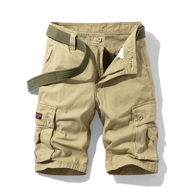 2025 New Summer mens fashionable multi pocket workwear shorts thin casual fashion mens casual shorts military shorts W250621