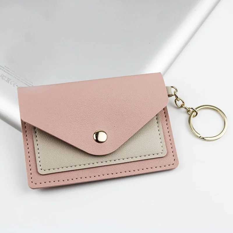 Fashion Slim Leather Wallet Business Holder Short Purse Leather ID Card Holder Candy Color Bank Multi Slot Card Case Z250621