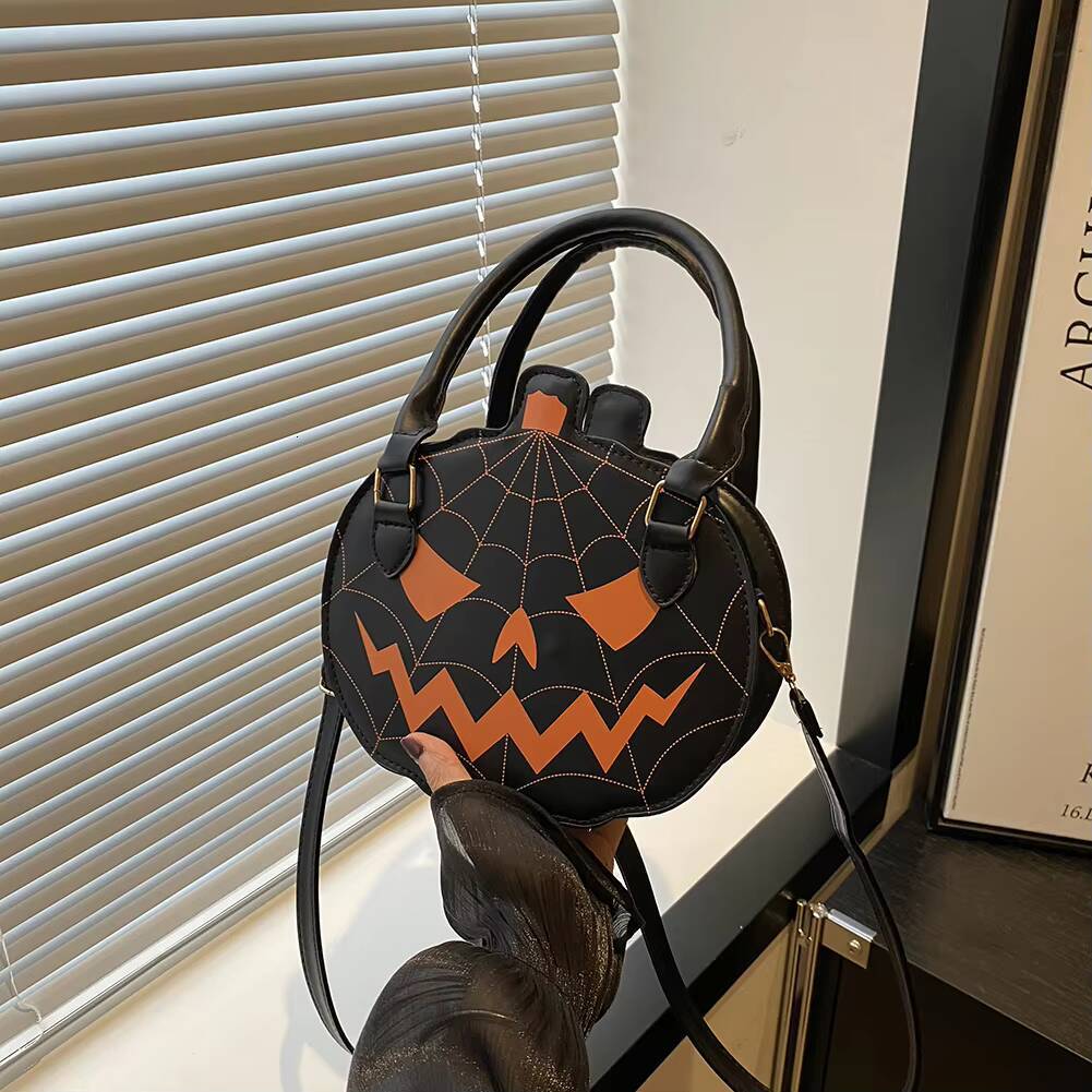 Shoulder Women Pumpkins Crossbody PU Leather Adjustable Strap Top Handle With Zipper Hobo Bag For Work Travel