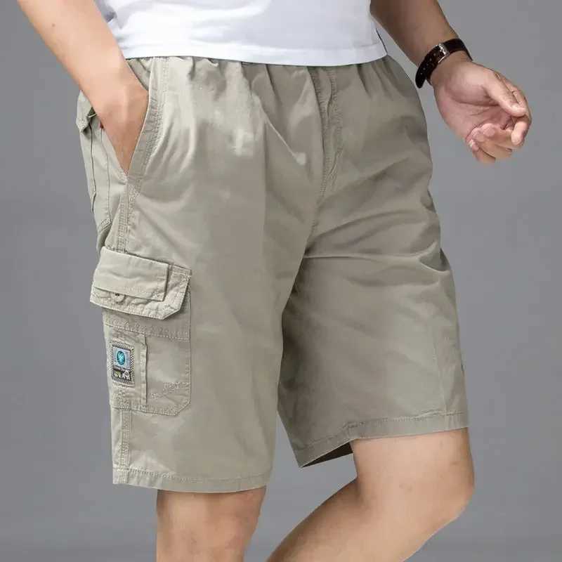 Mens Cargo Shorts with Pockets Oversize Big Size Button Male Short Pants Tall Harajuku Loose Comfortable Luxury Heavy Wide W250621