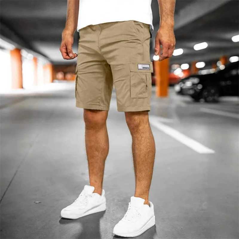2025 Mens Cargo Pants Outdoor Casual Fashion Loose Breathable Woven Cargo Shorts Multiple Pockets Men Fitness Jogging Shorts W250705