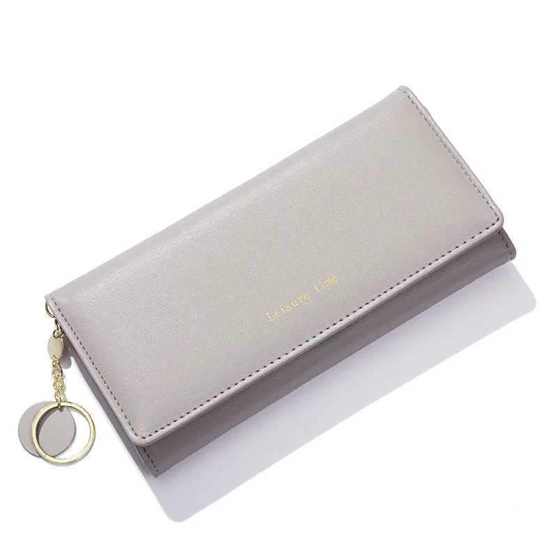 FAshion Women Wallets Letter Long Tri-fold Wallet Purse Fresh Leather Female CluTCh Card Holder Womens Wallet Z250621
