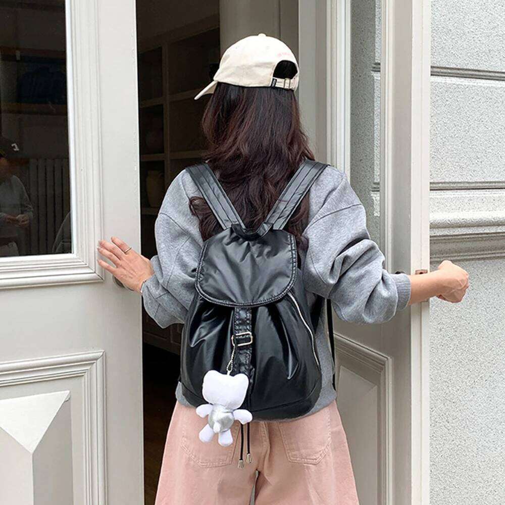 Sier Nylon Designer Backpack Soft Light Woman's Backpacks Casual Waterproof School Bags For Teenager Drawstring Back Pack Bag