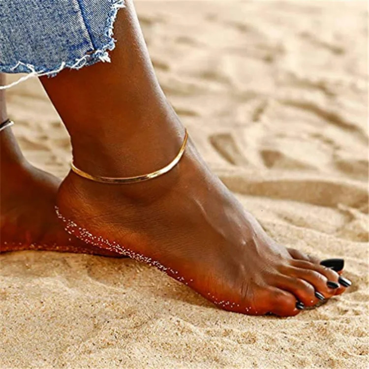 Stainless Steel Snake Chain Anklet for Women Summer Beach Gold Plated Anklets Fashion Jewelry Drop Wholesale 250617