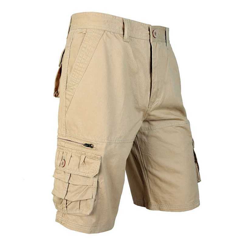 2025 New Cargo Knee Shorts Men Sports Casual Bermuda Shorts Plus Size Cotton Half Pants Golf Straight Running Gym Shorts Pants W250621