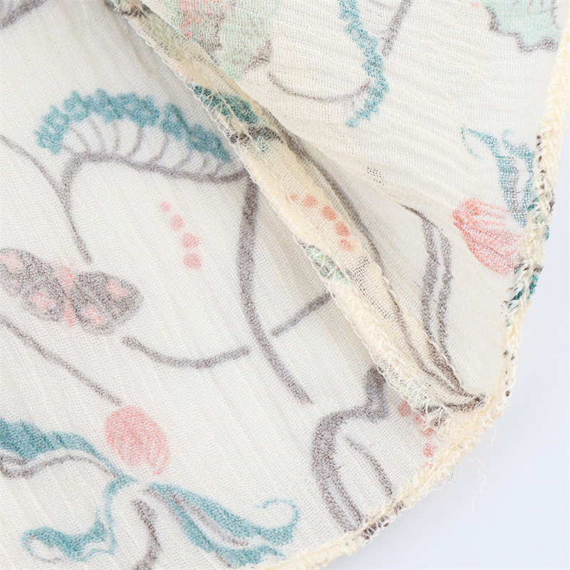 2025 Spring/Summer New Product Casual Women's Printed Shirt V-neck Buckle Decoration Fashionable and Versatile