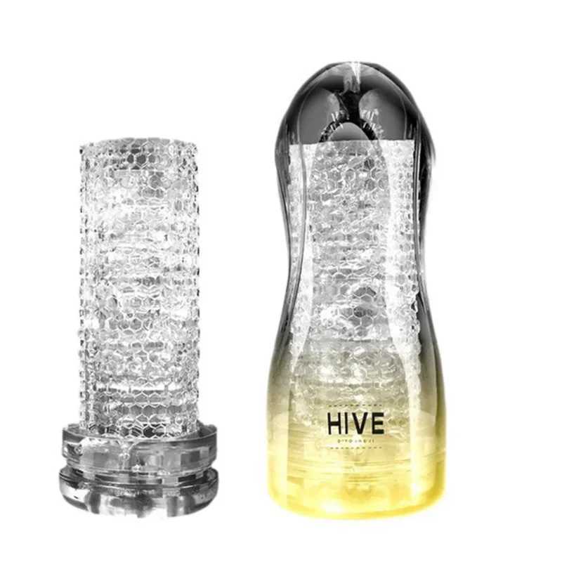 Deep Throat Masturbators Cup Tpe Crystal Transparent Japan Sensitive Airplane Masturbation Cup Sex Toy For Men Sucking Training W250621