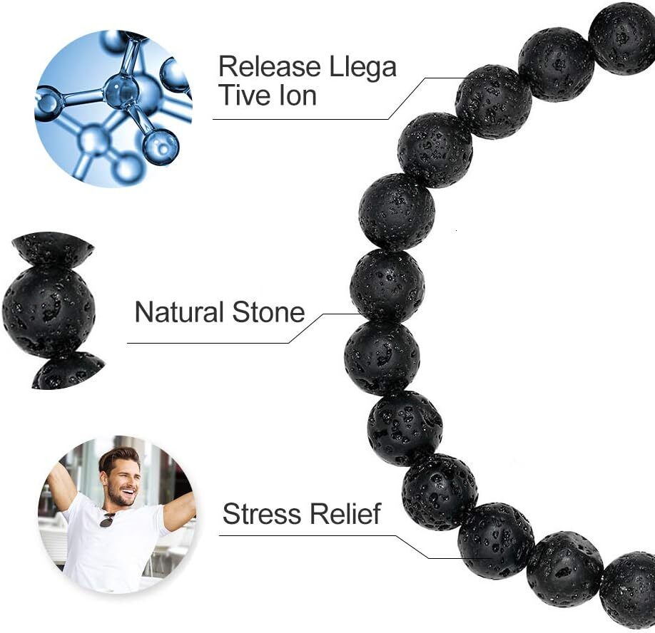 Attract Prosperity Natural Stone Bracelets for Men 8mm Tiger Eye Matte Agate Natural high-quality crystal Gifts for Birthday Anniversary Christmas